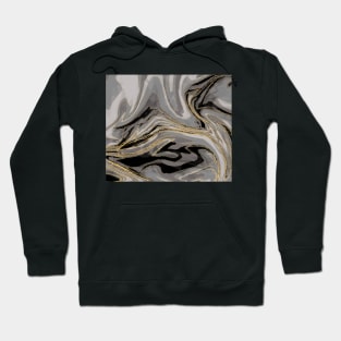 Pastel marble - black storm Hoodie